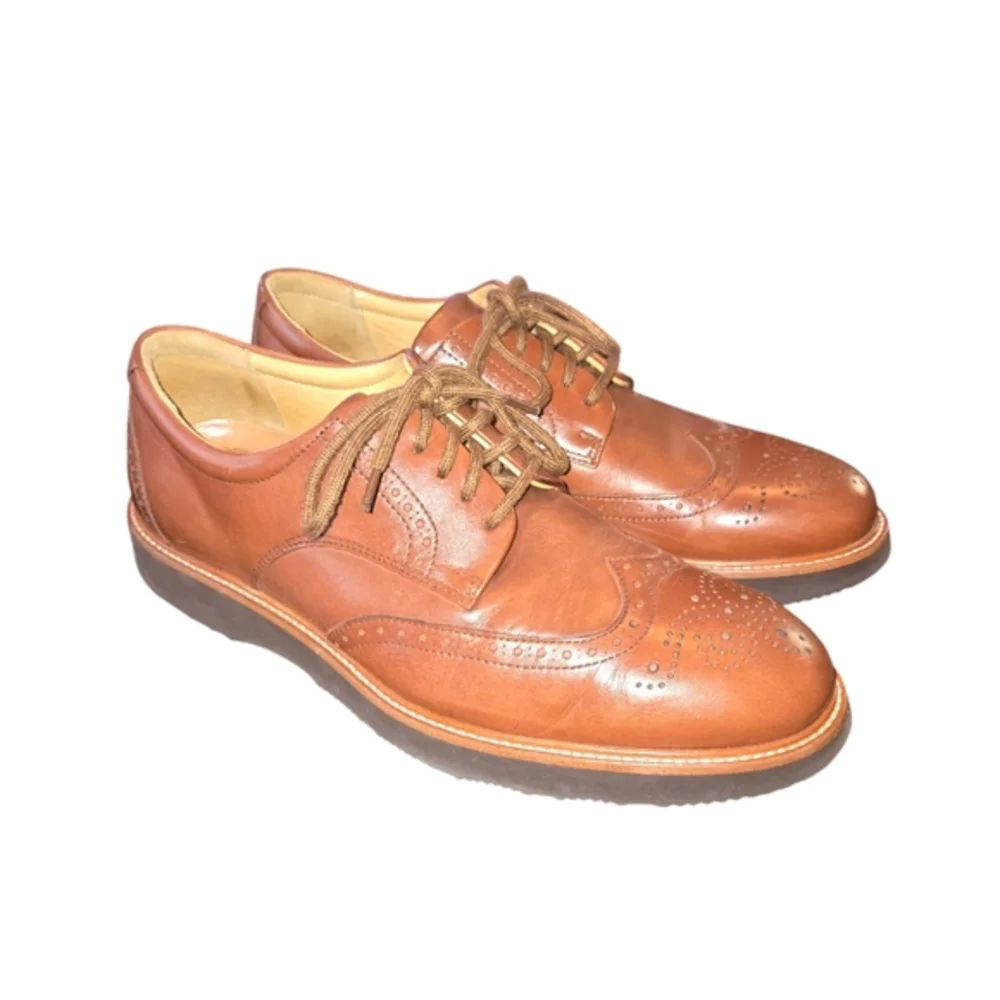 Samuel Hubbard‎ Whiskey Tan Genuine Leather Men's Tipping Point Oxfords Size 9